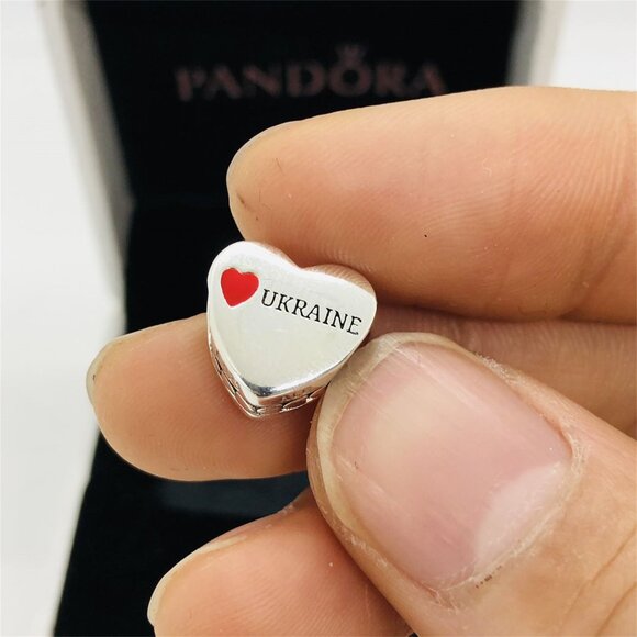 ✨🔥Pandora Ukraine Flag Charm s925 Sterling Silver - Picture 6 of 6